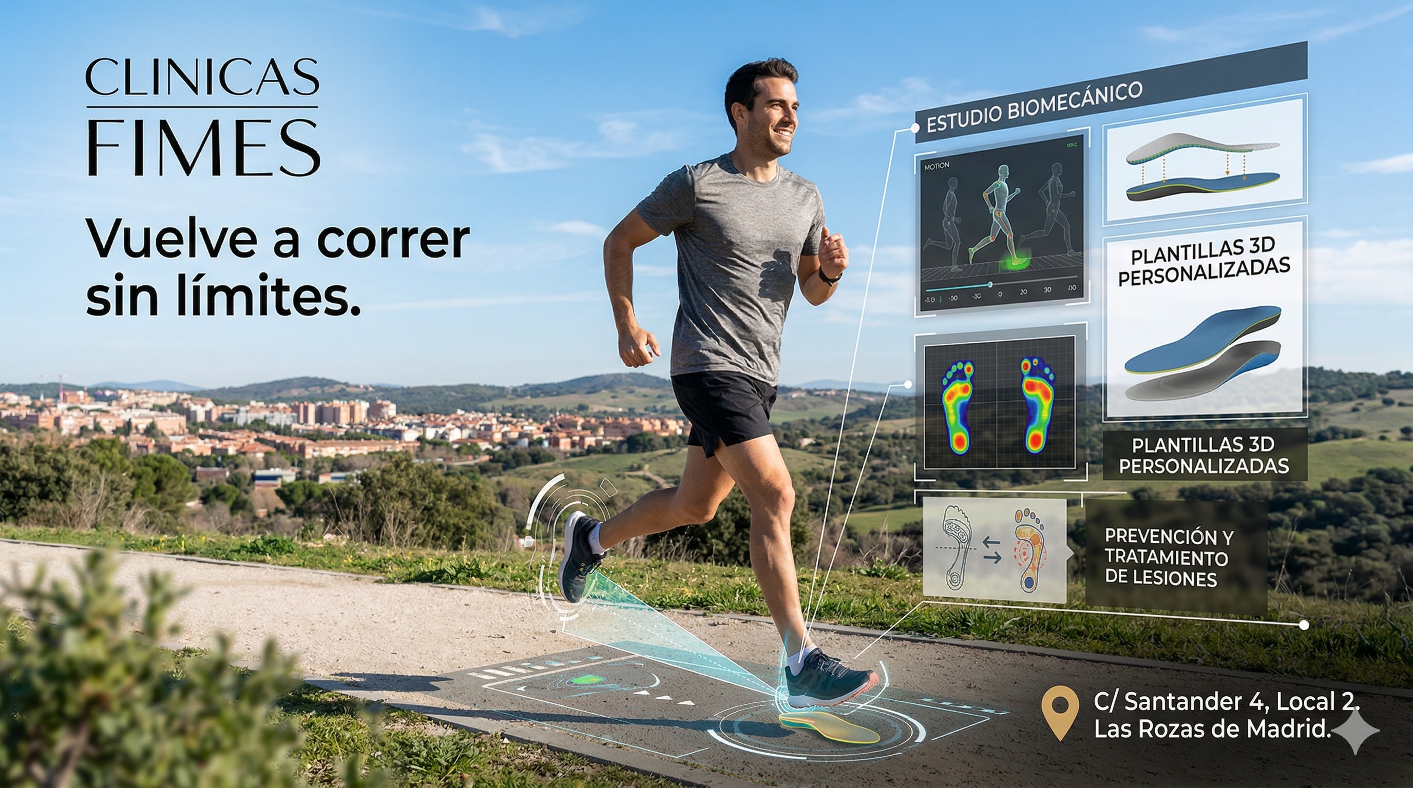 Dolor al correr: plantillas 3D y estudio de la pisada en Las Rozas