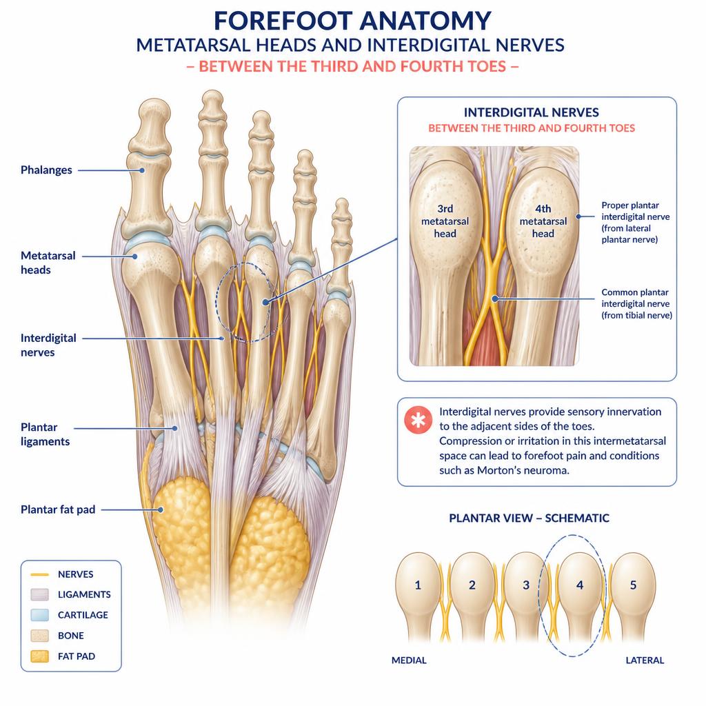Metatarsalgia o neuroma de Morton: diferencias y tratamiento